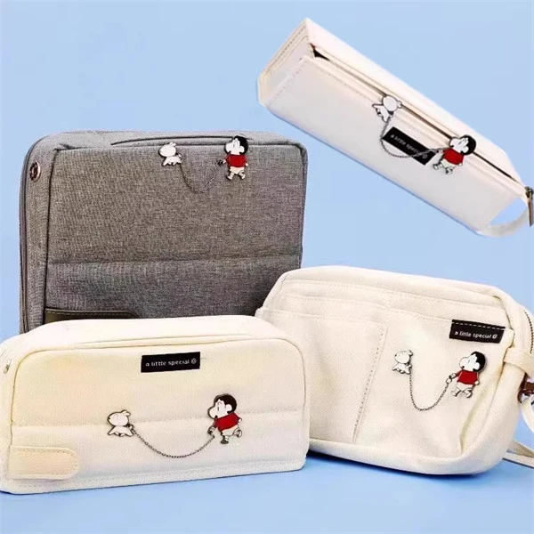 KOKUYO国誉蜡笔小新限定笔袋一米新纯可站立HACO包学生文具收纳包