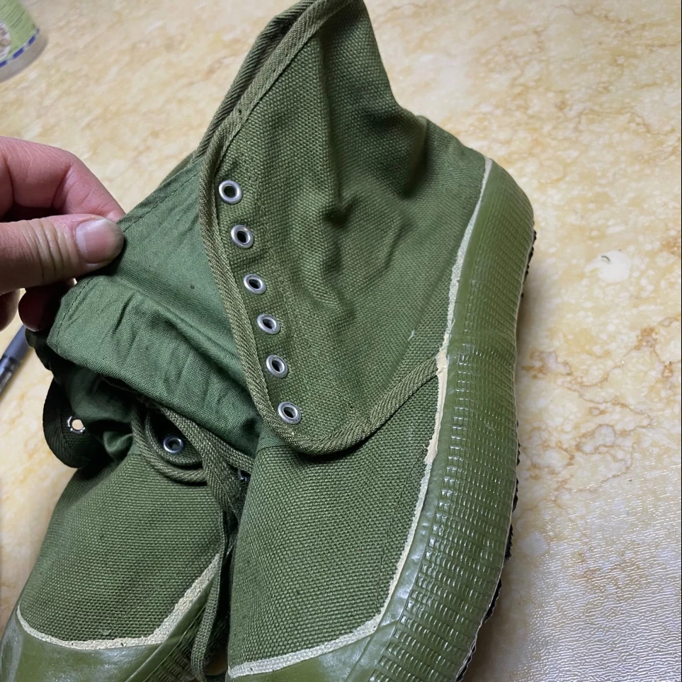 065高腰帆布胶鞋