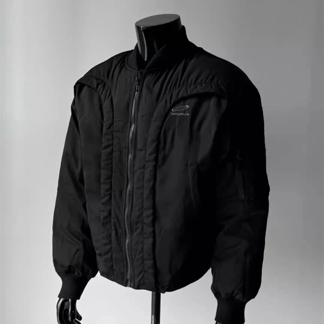 美式飞行夹克棉服男款冬季短款高级感棒球服外套cleanfit解构棉衣