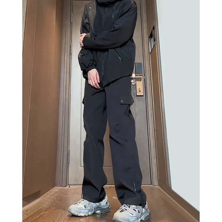 东北三防水防寒冲锋裤男款冬季加绒美式vibe机能风裤子工装滑雪裤