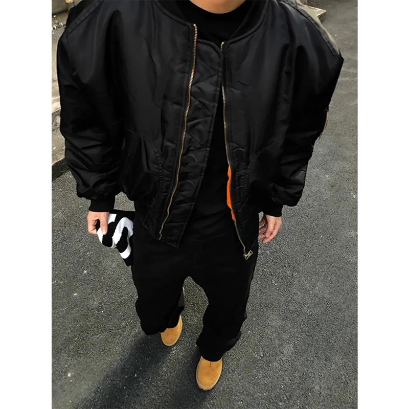 cleanfit短款外套男春秋季高级感痞帅棒球服美式复古ma1飞行夹克