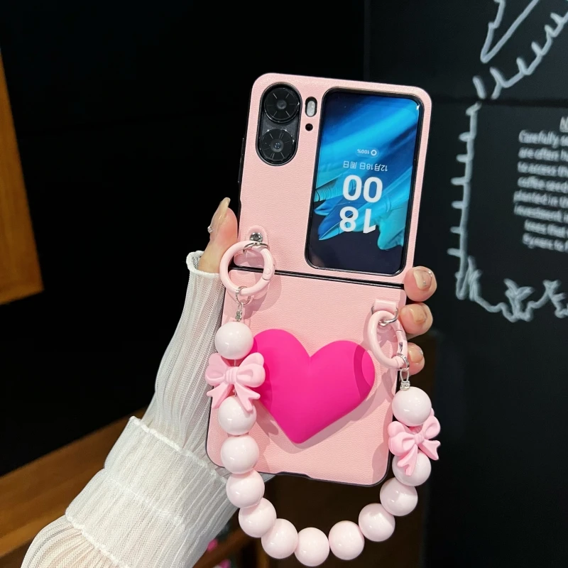 guyooppofindn3flip折叠手机壳爱心Findn2Flip斜挎绳手提全包防摔