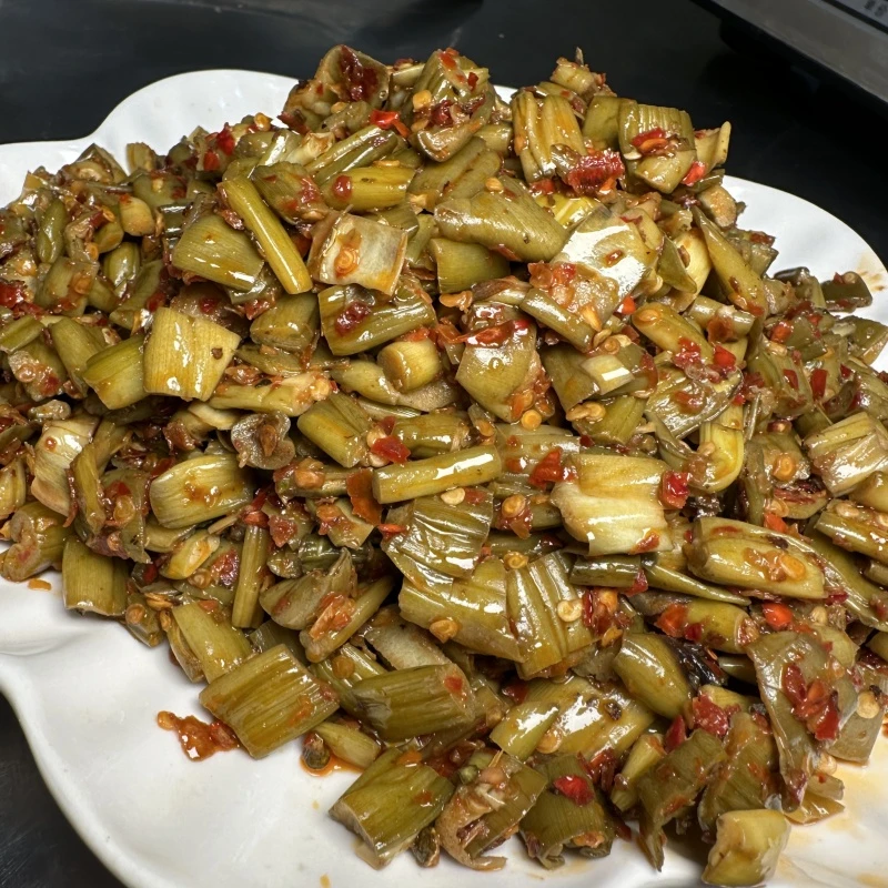 酸辣酸芋荷菜江西赣南特产香辣菜下饭菜开盖即食酸芋荷苗下饭神器