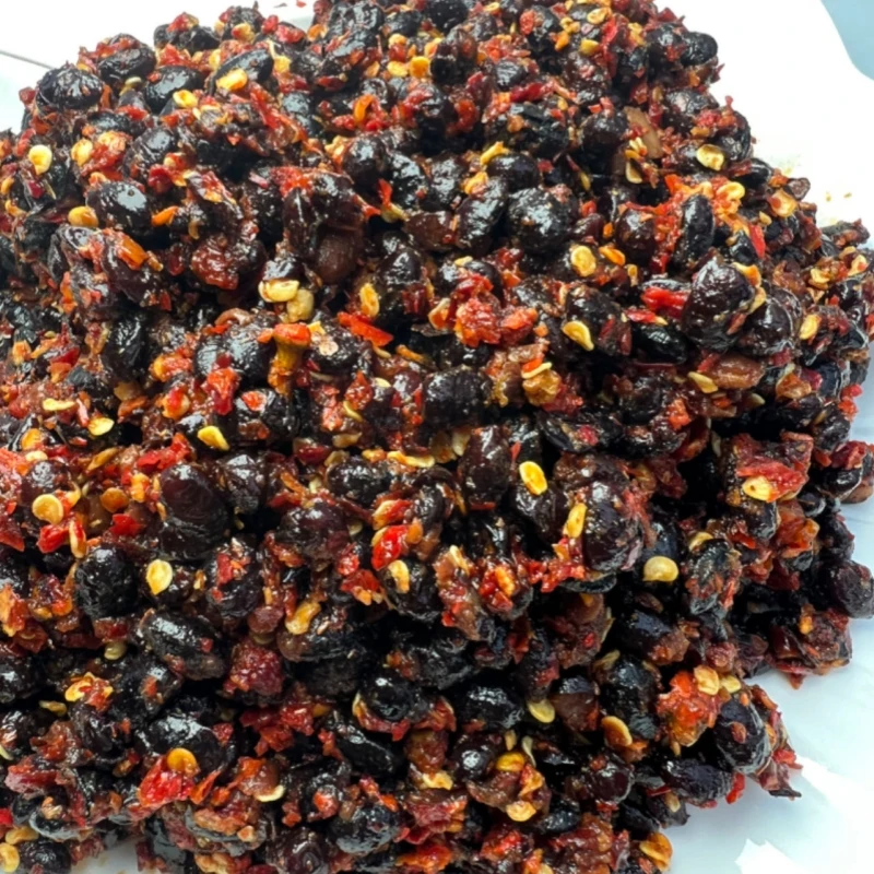 香辣姜丝黑豆豉江西农家特产黑豆豉下饭菜拌饭方便即食250g农罐装