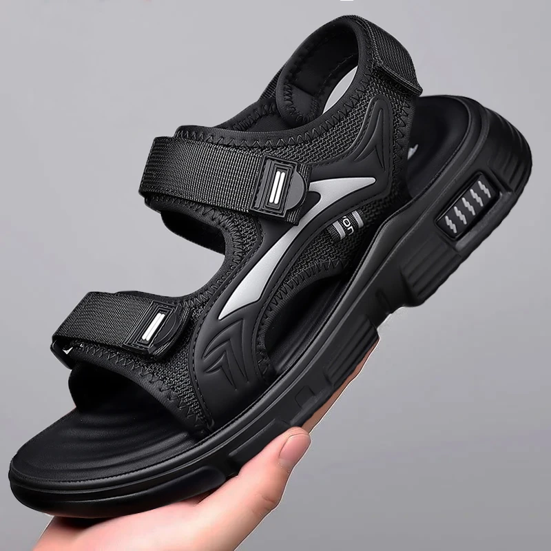 凉鞋男夏季2025新款潮流透气防滑厚底百搭运动休闲外穿开车沙滩鞋