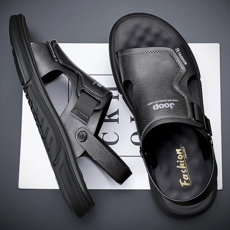 夏季2025新款男士凉鞋休闲外穿软底防水防滑凉拖鞋两穿开车沙滩鞋