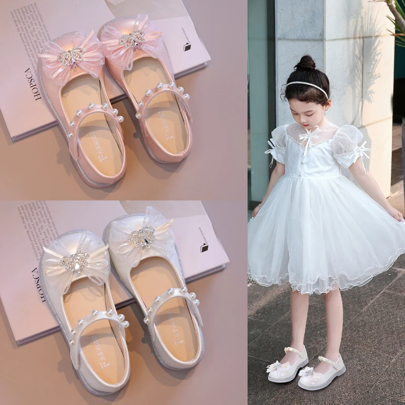 公主鞋洋气软底纯皮单鞋2025春秋新款女孩小皮鞋软底透气公主风