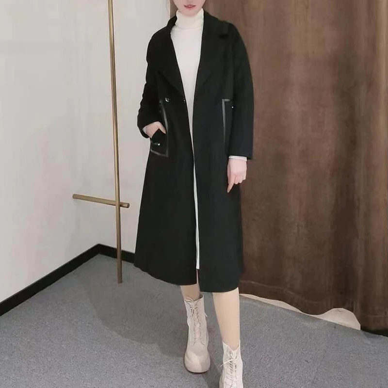 21066双面羊 毛大衣高奢气质显瘦新款女装双面呢洋气外套