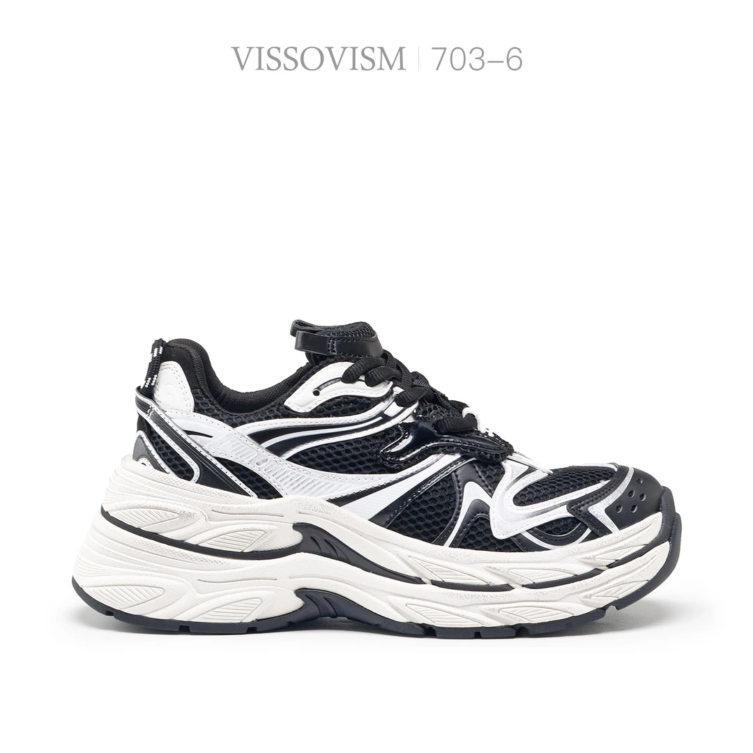 VISSOVISM复古做旧时尚网布老爹鞋   703-6