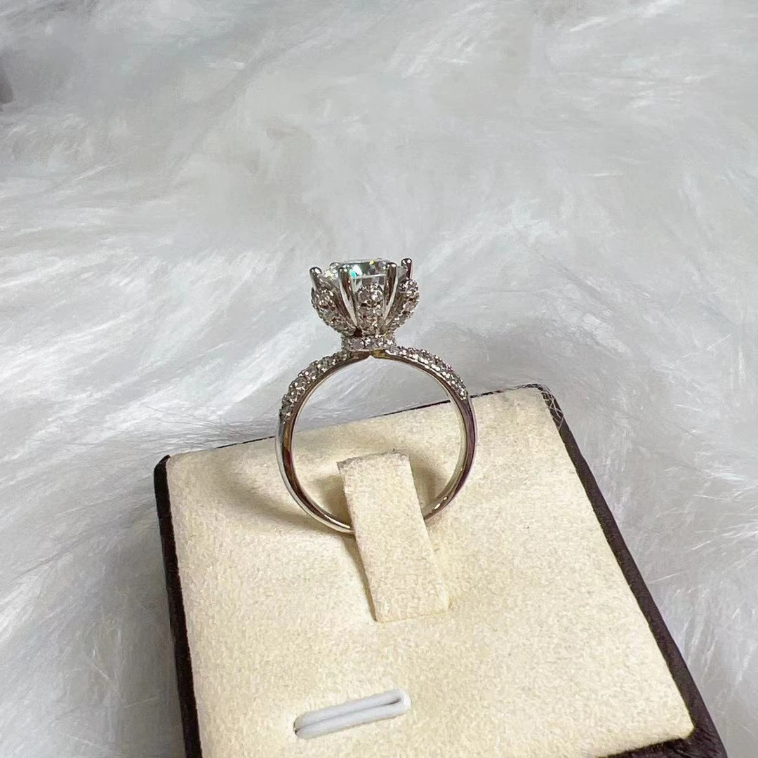 南非18A 天花板戒指 冰雪皇后戒指3克拉-H