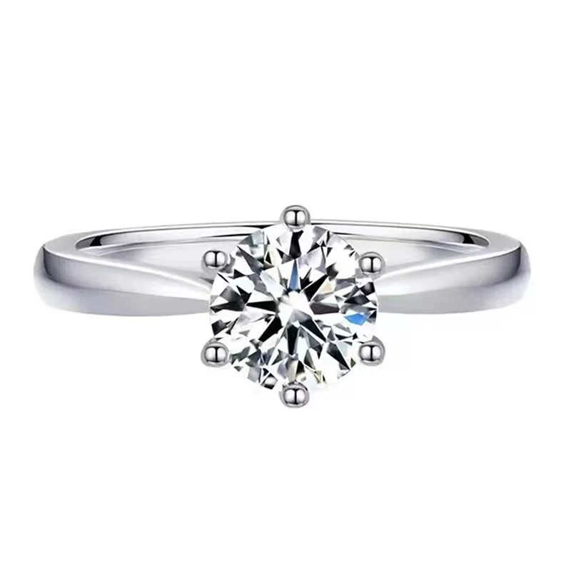 18K金AU750天然南非钻戒戒指六爪款