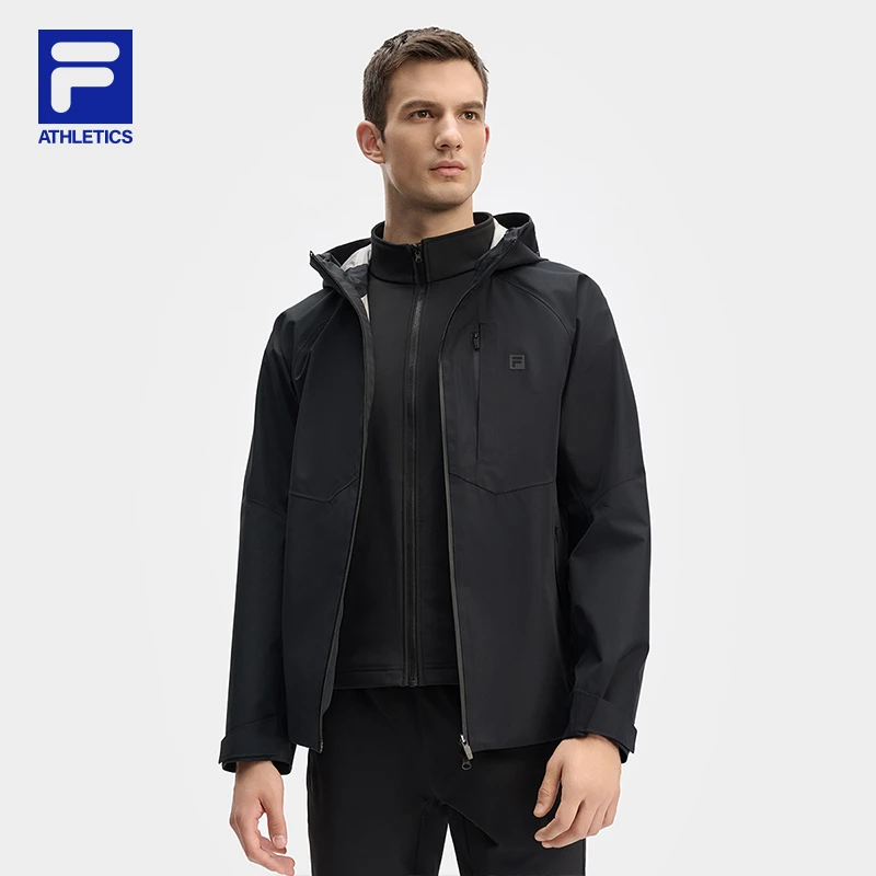 FILA斐乐男款秋季保暖防水运动休闲冲锋衣两件套A11M441703F