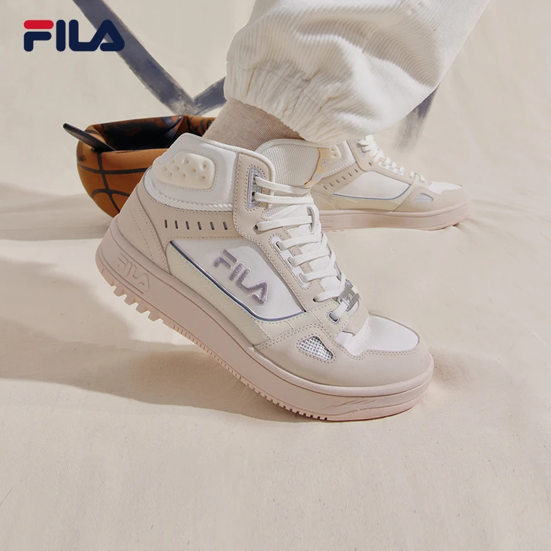 【张艺兴力荐】FILA斐乐女鞋篮球鞋新款高帮运动休闲 F12W141211F