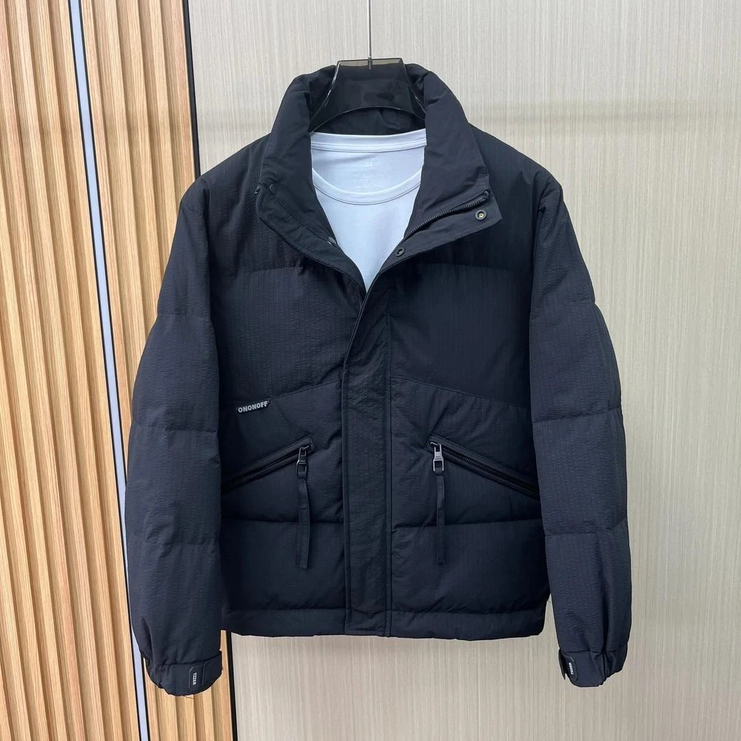 白鸭绒cleanfit短款羽绒服男潮牌冬季加厚保暖情侣休闲立领外套潮