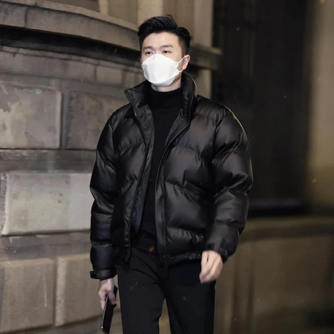 PU皮防风棉服男士冬季加厚立领短款面包服高级感防寒保暖棉袄外套