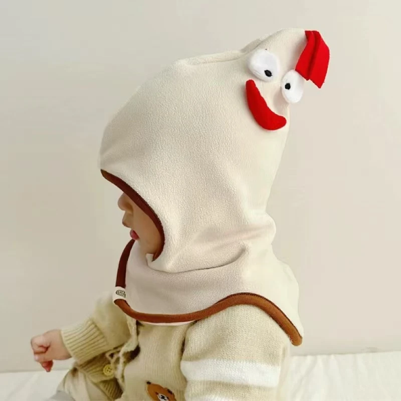 婴儿帽子围巾一体帽秋冬季洋气保暖披肩帽婴幼儿宝宝冬天护耳帽潮