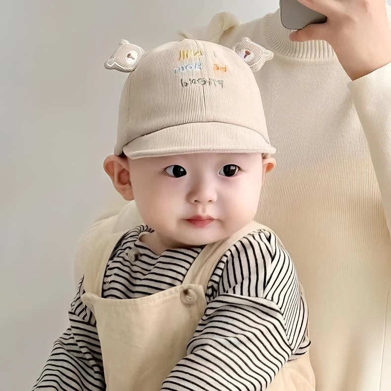 宝宝帽子春秋季鸭舌帽卡通婴幼儿软檐可爱遮阳帽儿童韩版棒球帽