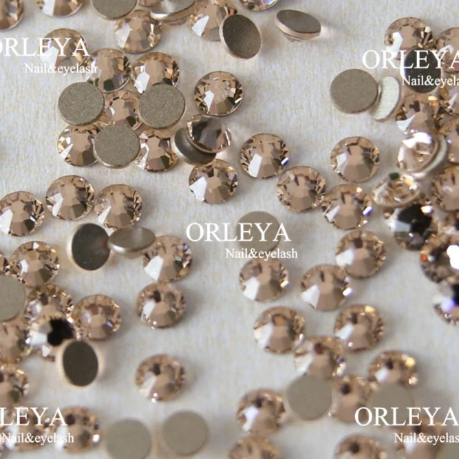 现货 正品施家华子奥地利2058美甲水晶391丝绸香槟色平底钻美甲