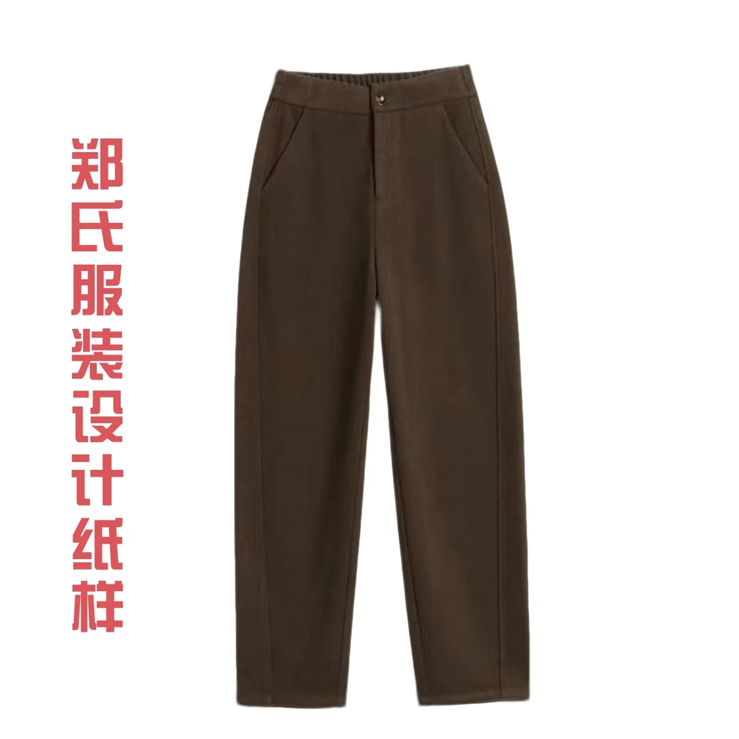 39819裁剪图纸毛呢牡丹裤弯刀小脚香蕉裤纸样