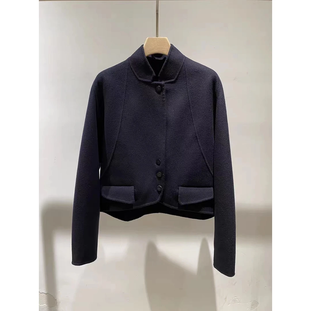 23816裁剪图纸蝙蝠袖宽松双面羊绒外套纸样