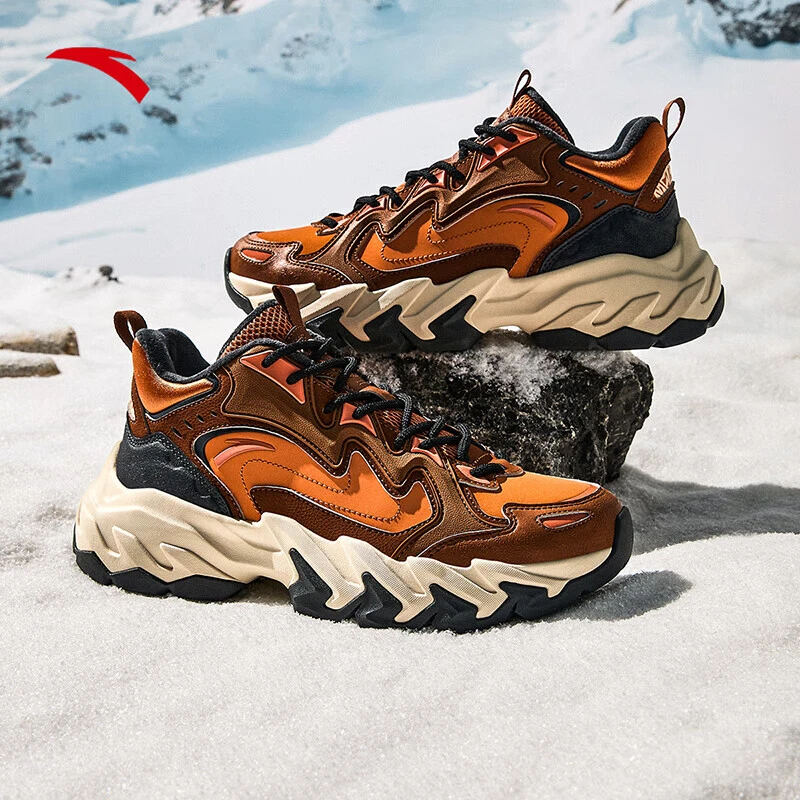 安踏磐石丨冬季潮流厚底增高老爹鞋男休闲鞋保暖棉鞋112448950-XF