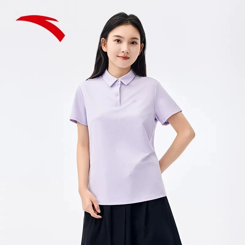 安踏吨吨联名POLO衫夏季新款女子综训运动百搭时尚短袖T恤