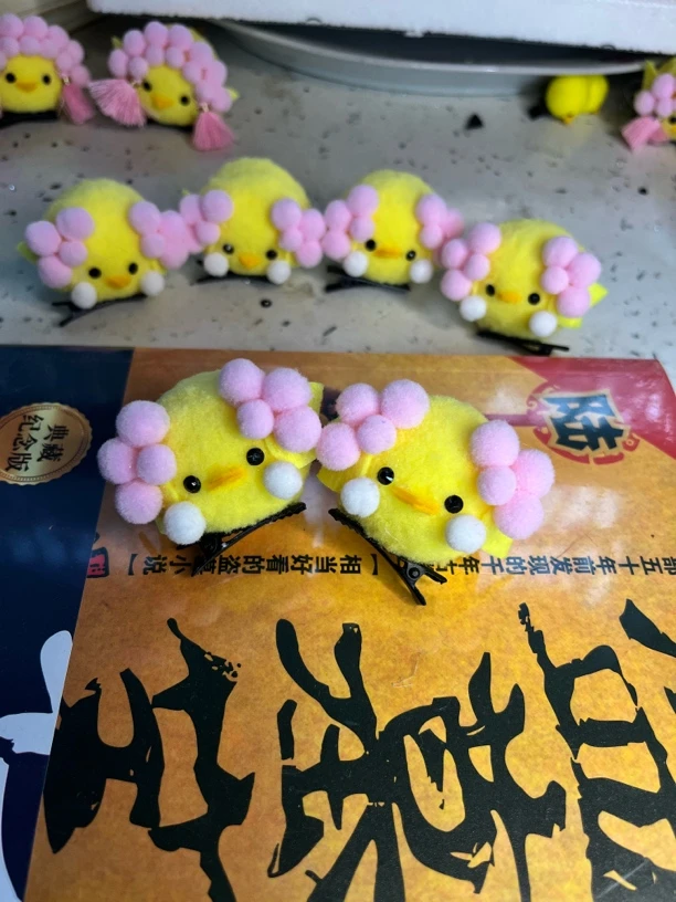 小鸡发夹霍秀秀发夹 霍秀秀cos发饰盗墓笔记周边小鸡毛绒公仔玩具