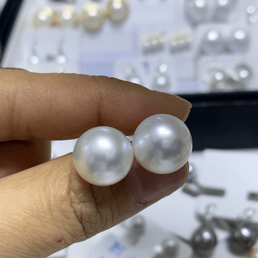 【闪购商品】海水珍珠耳饰18K金镶嵌
