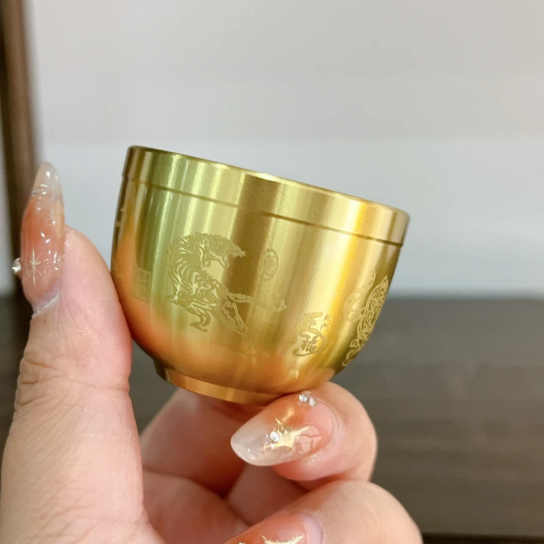 精品黄铜小酒杯｜迷你精致，送礼超有面！黄铜温润光泽，越养越好看