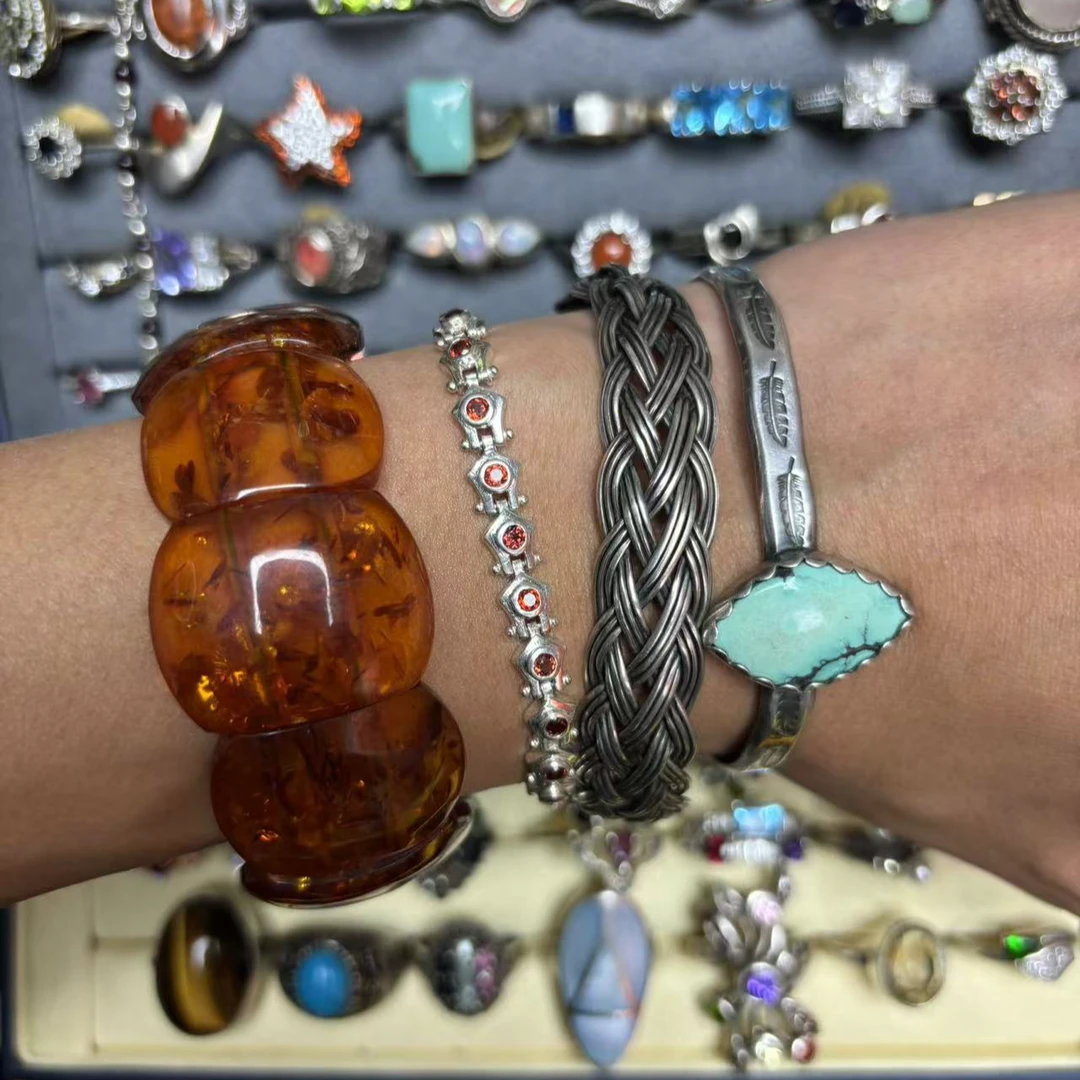 铜合金手链 欧洲中古重工饰品首饰时尚百搭手串