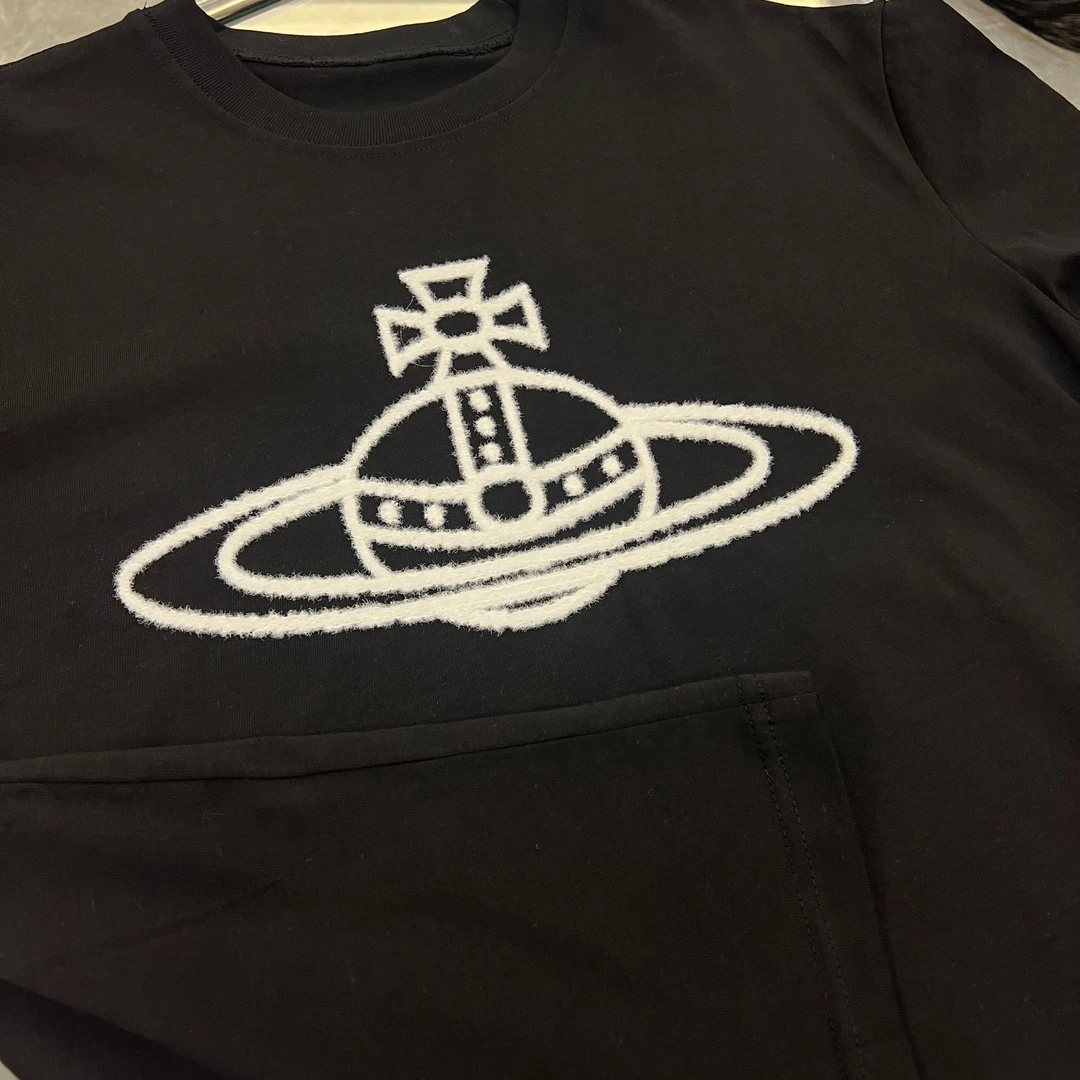 【GZ】立体毛绒土星短袖T-v75