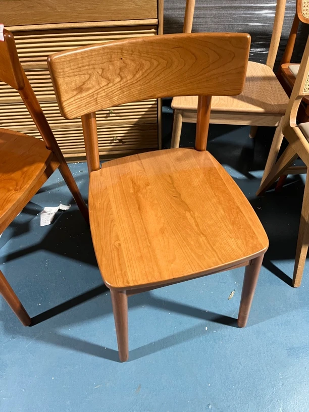 樱桃木实木餐椅样品清