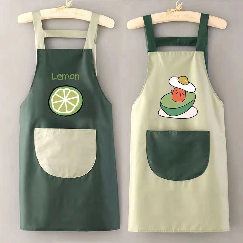 韩版时尚防水防油围裙家用厨房做饭餐饮专用围腰女可爱工作服定制
