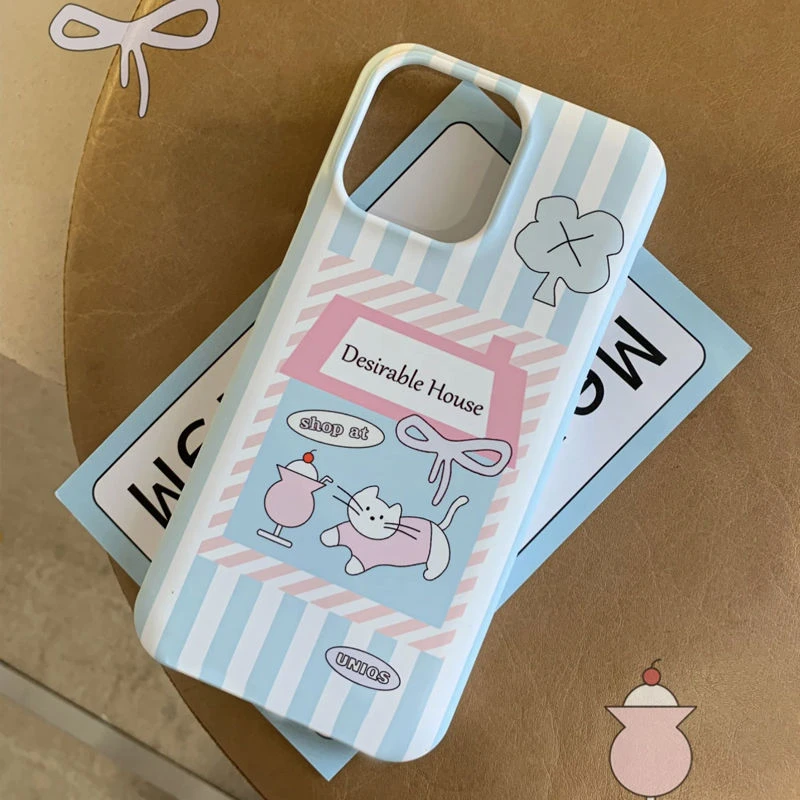 小众甜品小猫咪适用iPhone14promax手机壳苹果13可爱酷潮韩风创意