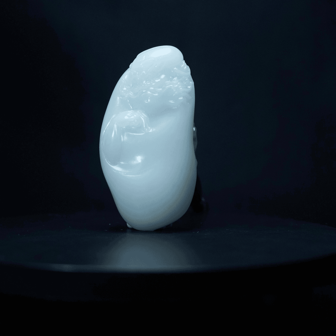 【玉龙展】海派玉雕大师张洪亮作品 钟馗手把件