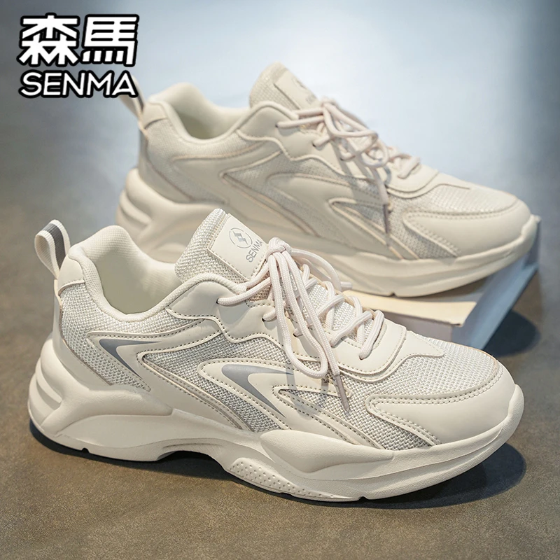 森马男鞋2025新款百搭网面透气跑步运动网红增高轻奢高端老爹鞋