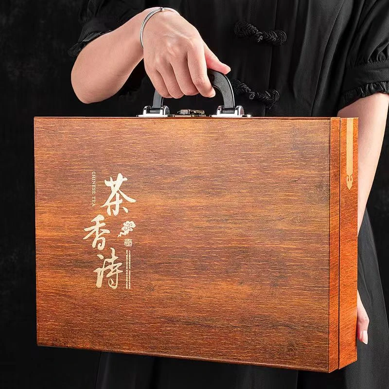 茶香诗 30罐 手提木质礼盒装 300克