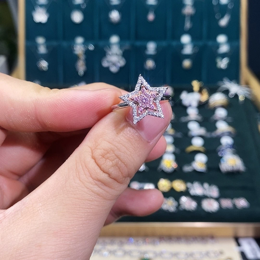 钻石戒托18K金镶嵌戒指