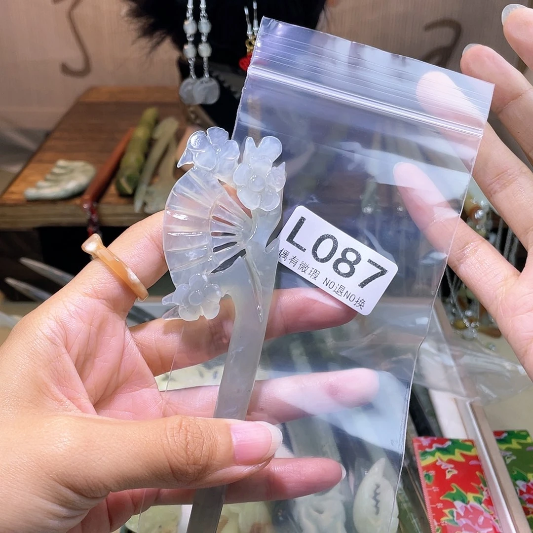 蛇纹石玉发饰合金?***?