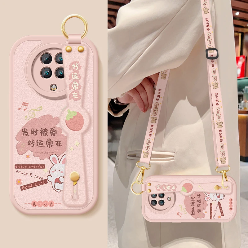 小米红米k30手机壳k30pro斜挎腕带k30s至尊纪念版全包硅胶软壳女