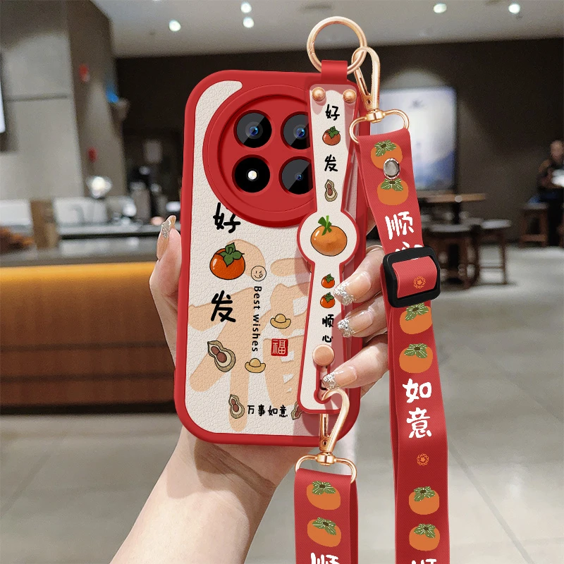 小米红米note14手机壳斜挎挂绳note14pro+腕带全包防摔保护套新款