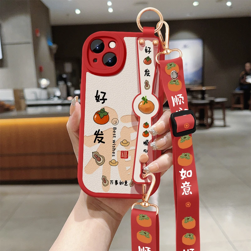 苹果13手机壳iphone13pro斜挎腕带mini全包防摔promax硅胶软壳女