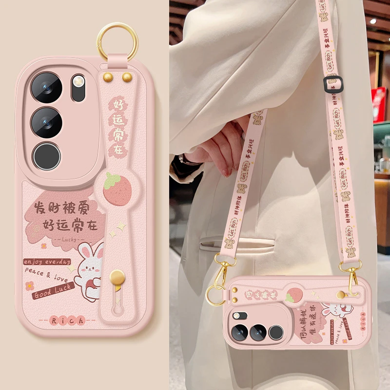 vivos17手机壳s17pro斜挎腕带s17t全包防摔s17e保护套硅胶软壳女