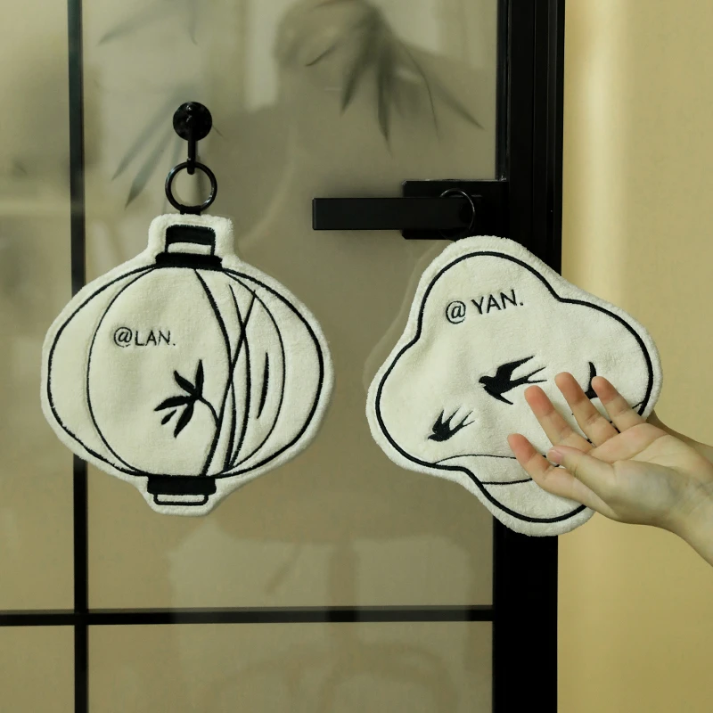 新中式擦手巾可挂式卫生间高级感吸水加厚抹布擦手毛巾擦手巾挂式