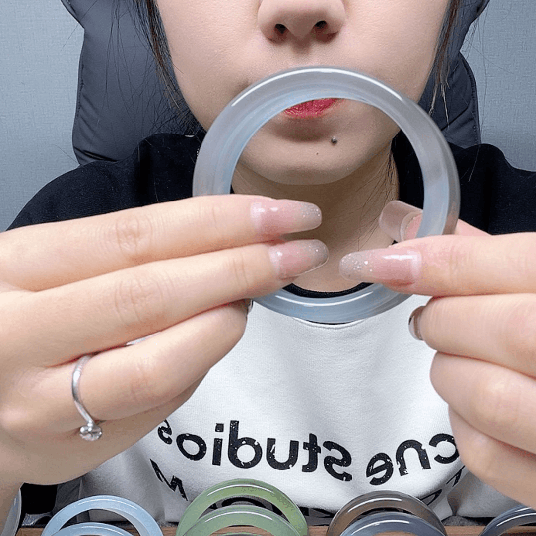 【闪购商品】玛瑙/玉髓手镯合金眠*