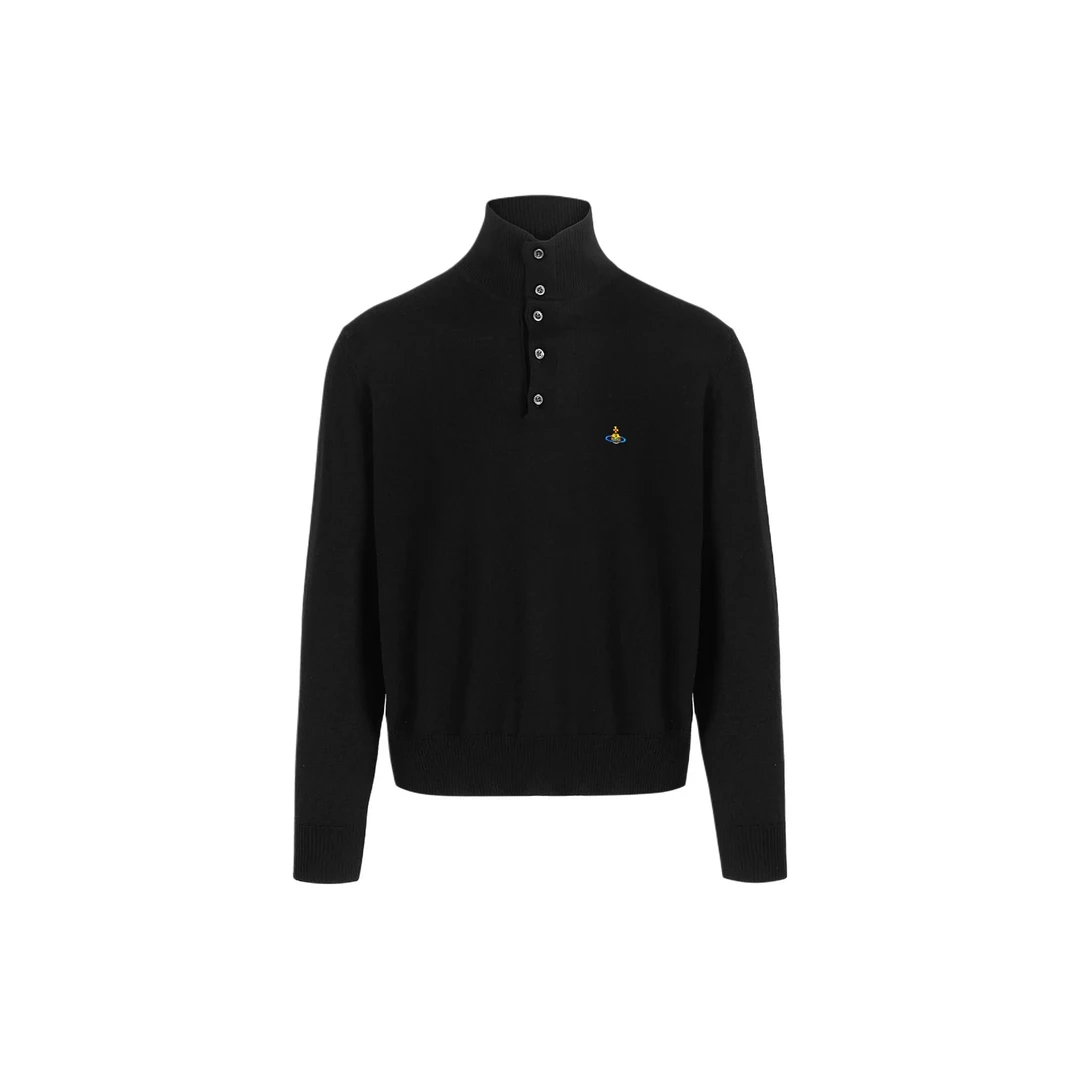 奢邦/Vivienne Westwood SS24 纯色高领直筒长袖毛衣