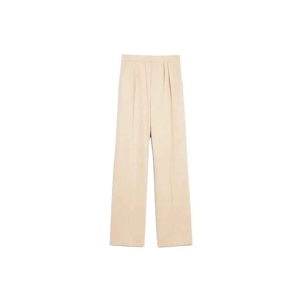 奢邦/MaxMara 纯色舒适松紧宽松休闲裤 女款