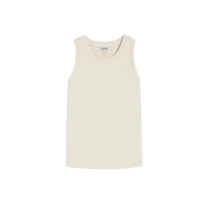奢邦/MAXMARA Cima系列 纯色圆领修身休闲背心/XS-M