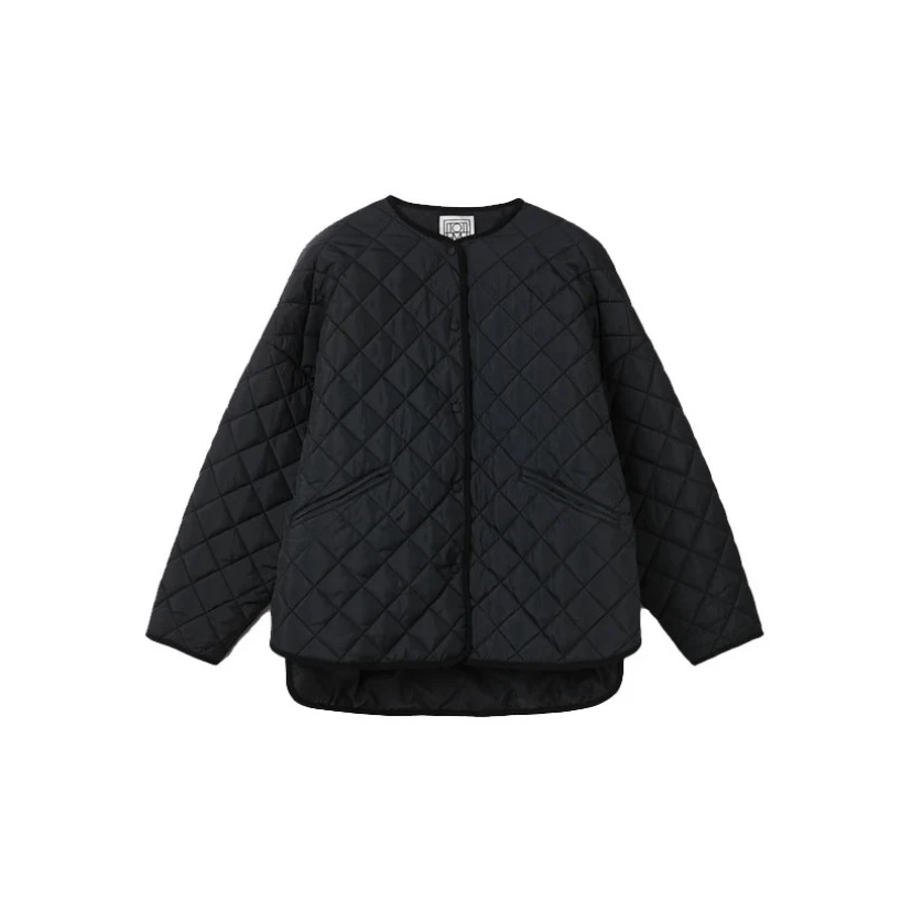 奢邦/TOTEME 宽松菱格纹理宽松圆领绗缝夹克外套棉服 冬季