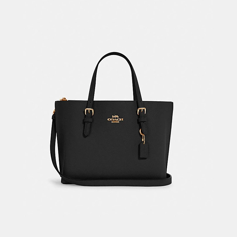 COACH/蔻驰 女士经典Mollie 25托特包时尚百搭黑色小号手提C4084